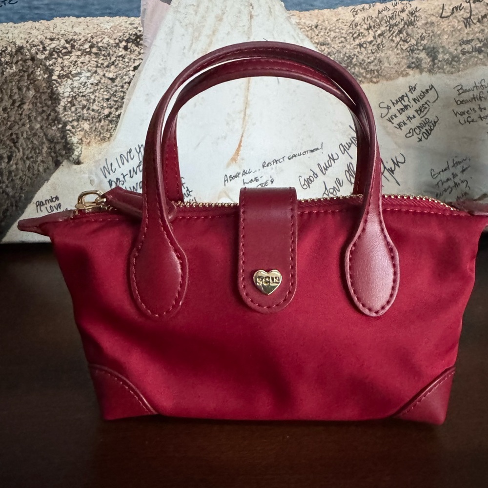 Stoney Clover Lane Red Mini Bag with Heart Accent